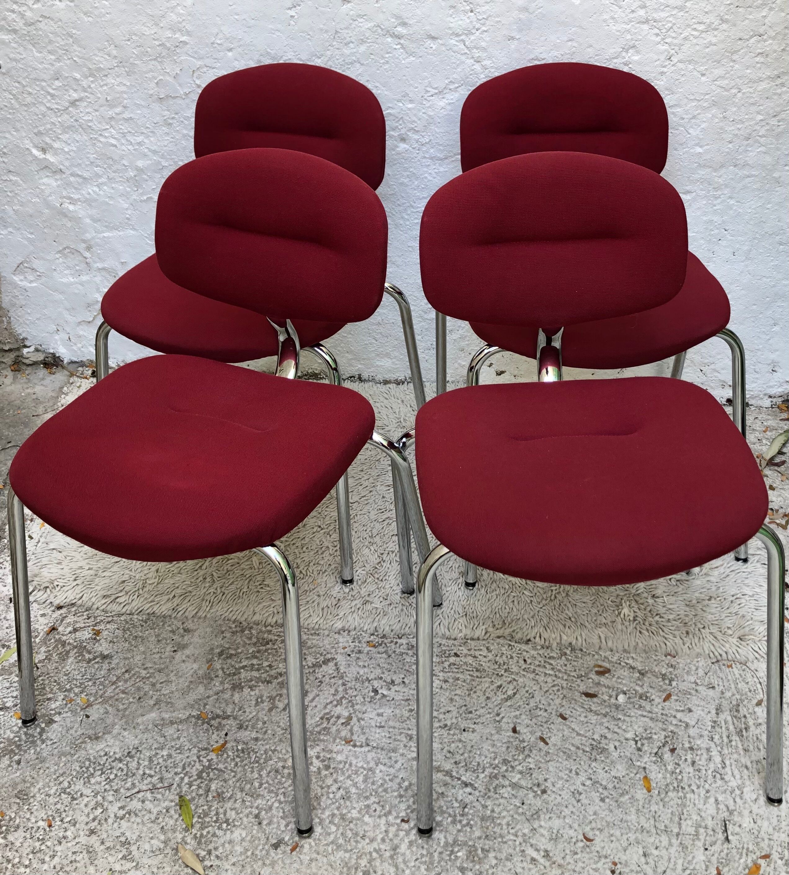 Set of chairs Steelcase Strafor 1970
