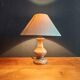 Vintage Table Lamp in Sculpted Alabaster – Base in Natural Stone