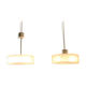 2 ice hanging lamps Doria Leuchten silver 40 cm