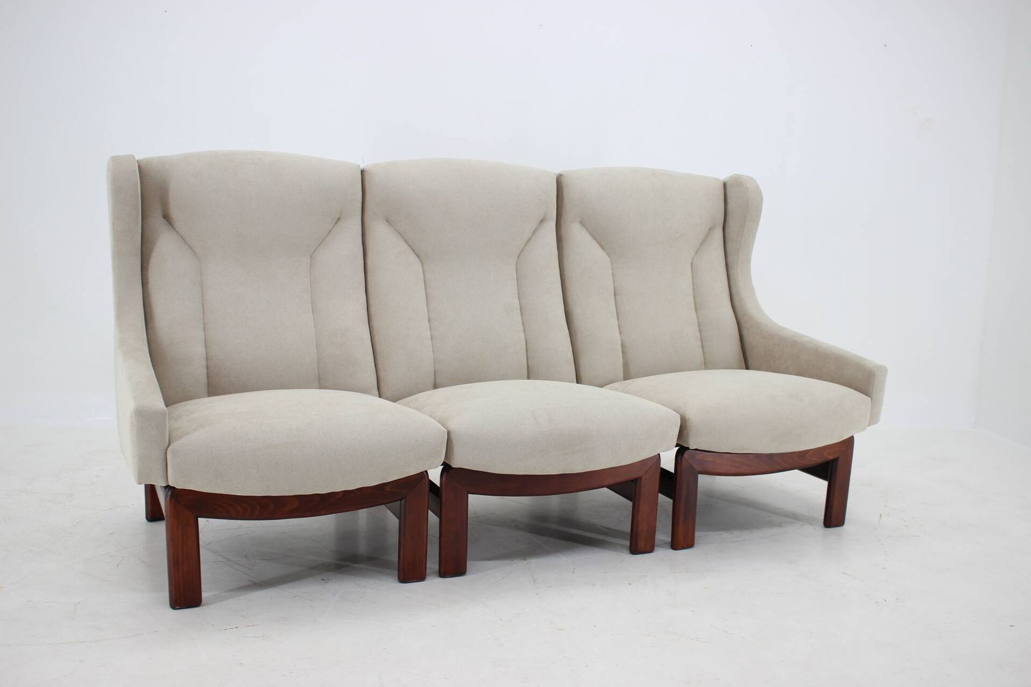 1970s modular three seater sofa by ton, czechoslovakia