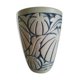 Art deco sandstone vase Mougin Frères