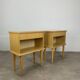 Paire de tables de chevet vintage années 60, bois blond