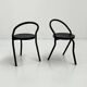 4 chaises postmodernes en métal, 1980