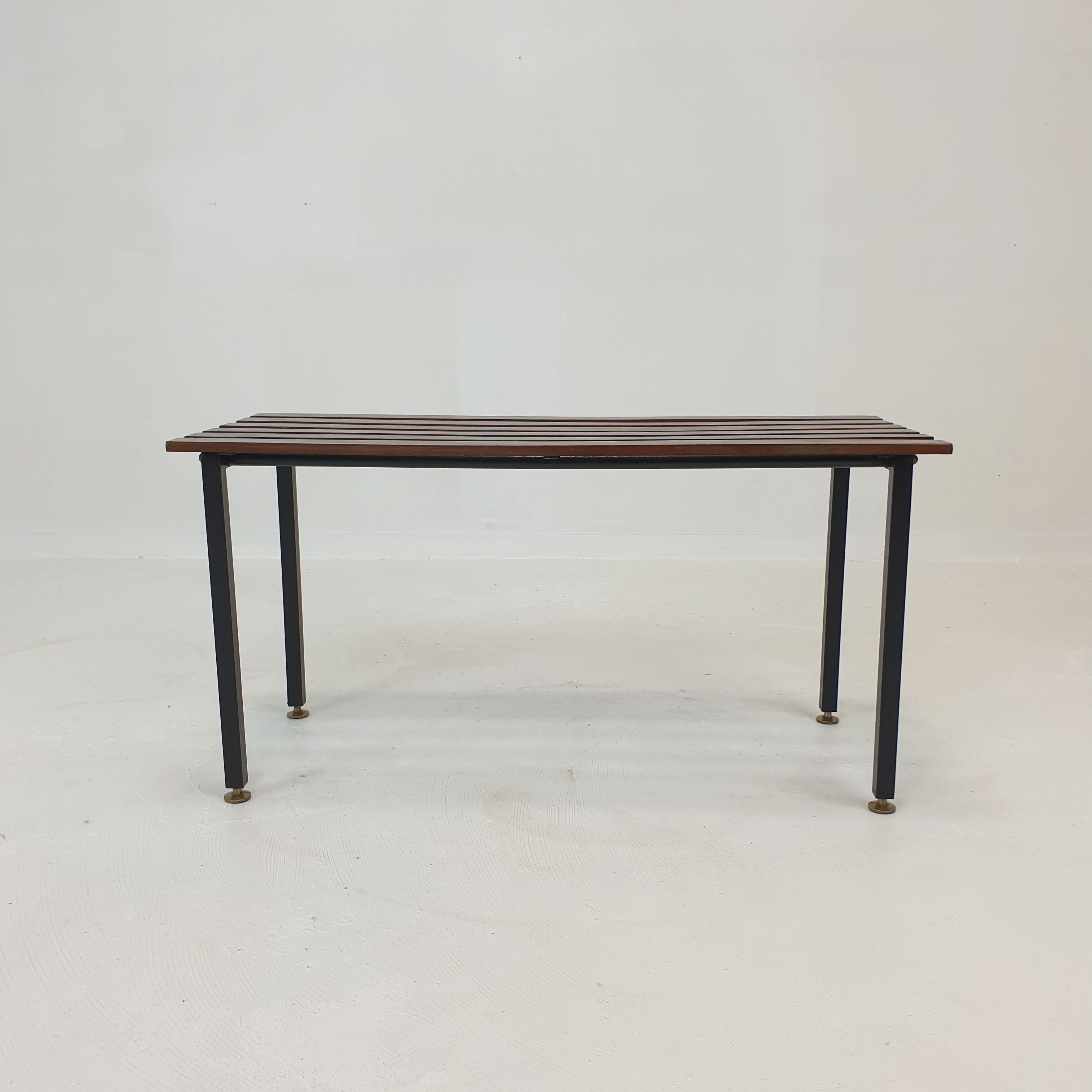 Bench in Teak with Brass Feet, Italy, 1950s