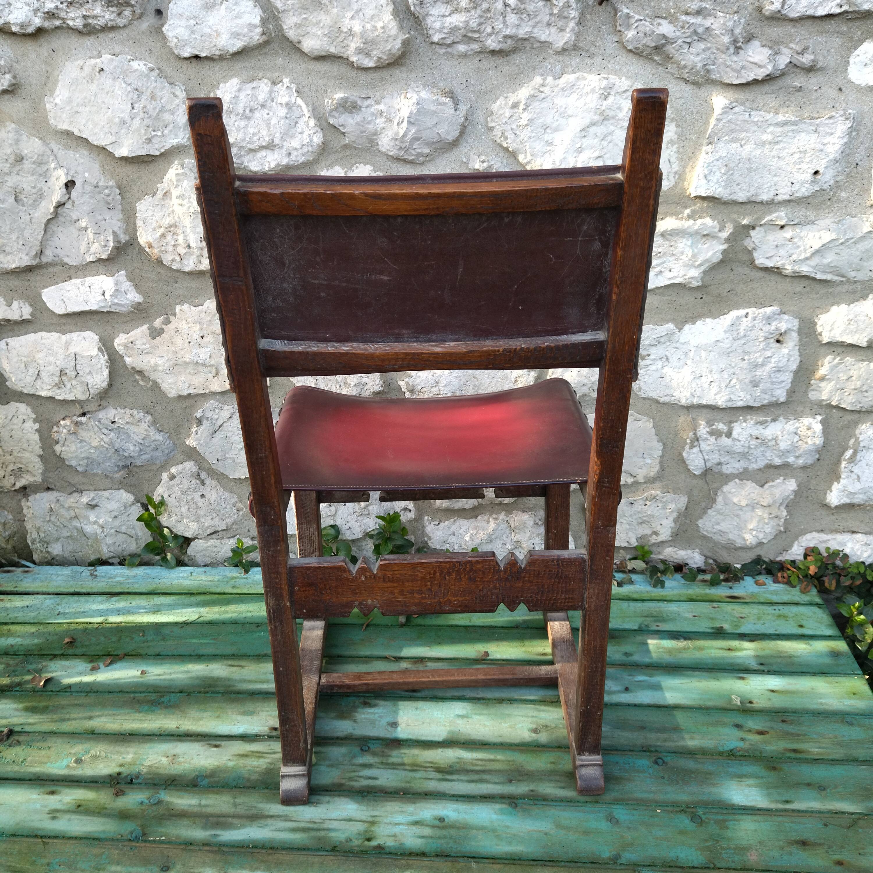 Carved wooden chair medieval style heroic fantasy