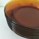 7 deep plates Duralex amber glass