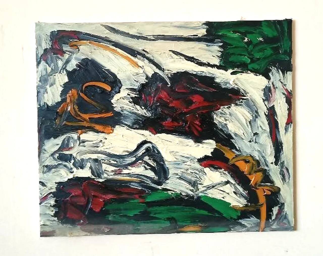 Abstract painting by Simone Ciani, oil on canvas, 1990s