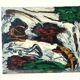 Abstract painting by Simone Ciani, oil on canvas, 1990s
