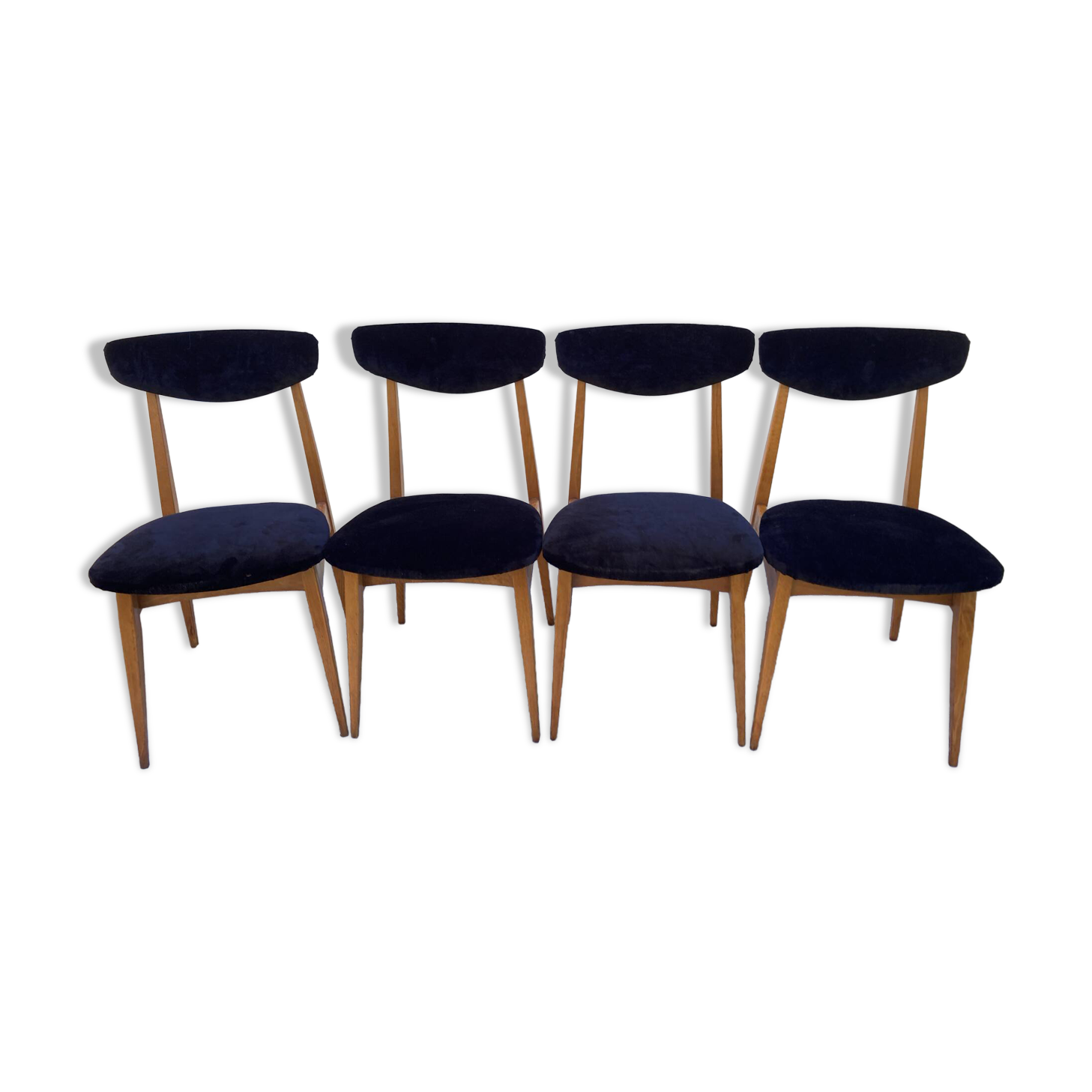 Set of 4 Baumann style chairs, unicorn model.