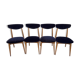 Set of 4 Baumann style chairs, unicorn model.