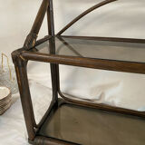 Vintage rattan shelf