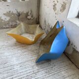 Set of 2 free-form fiberglass planters