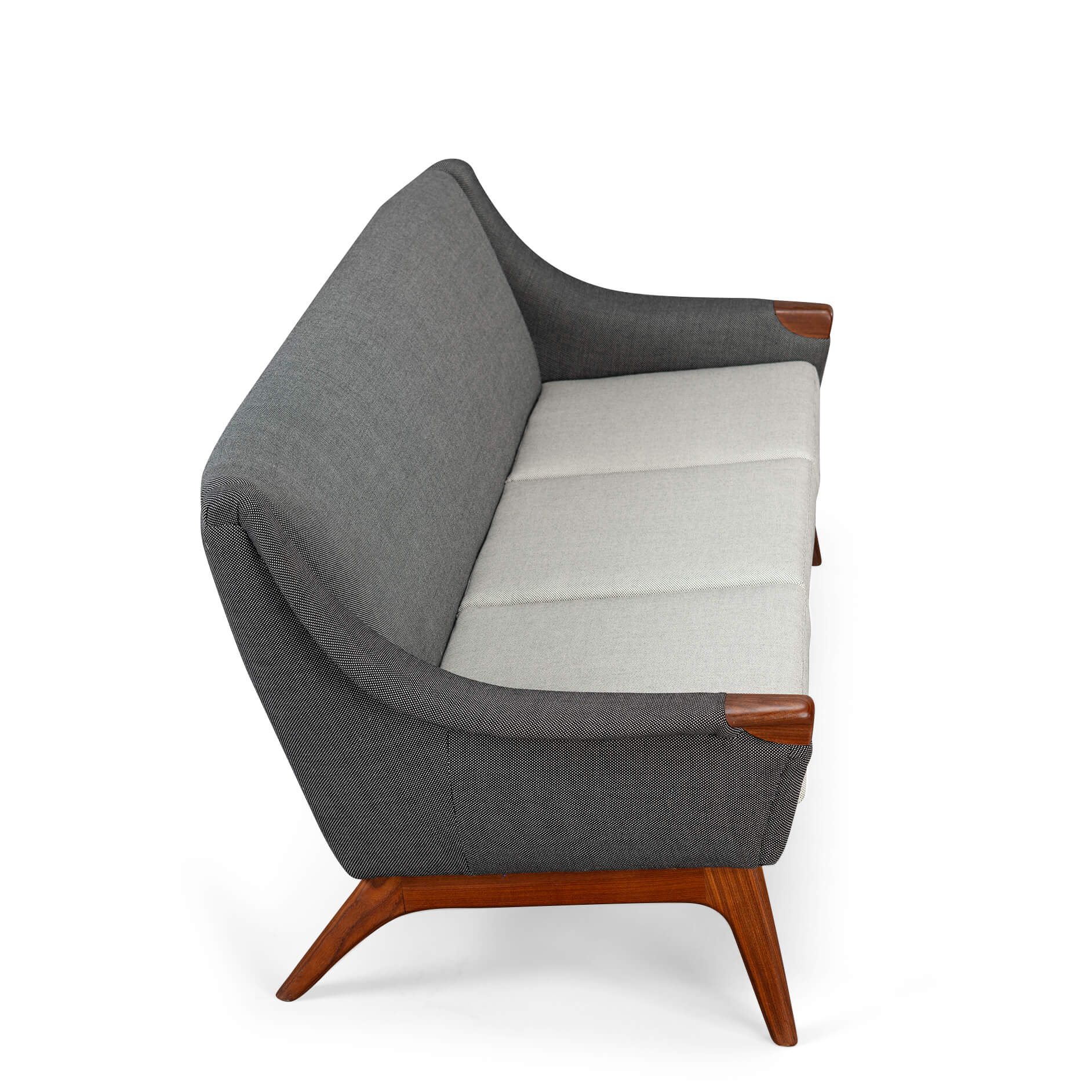 Danish Reupholstered Stylish Grey  3-seater by Johannes Andersen, 1960s
