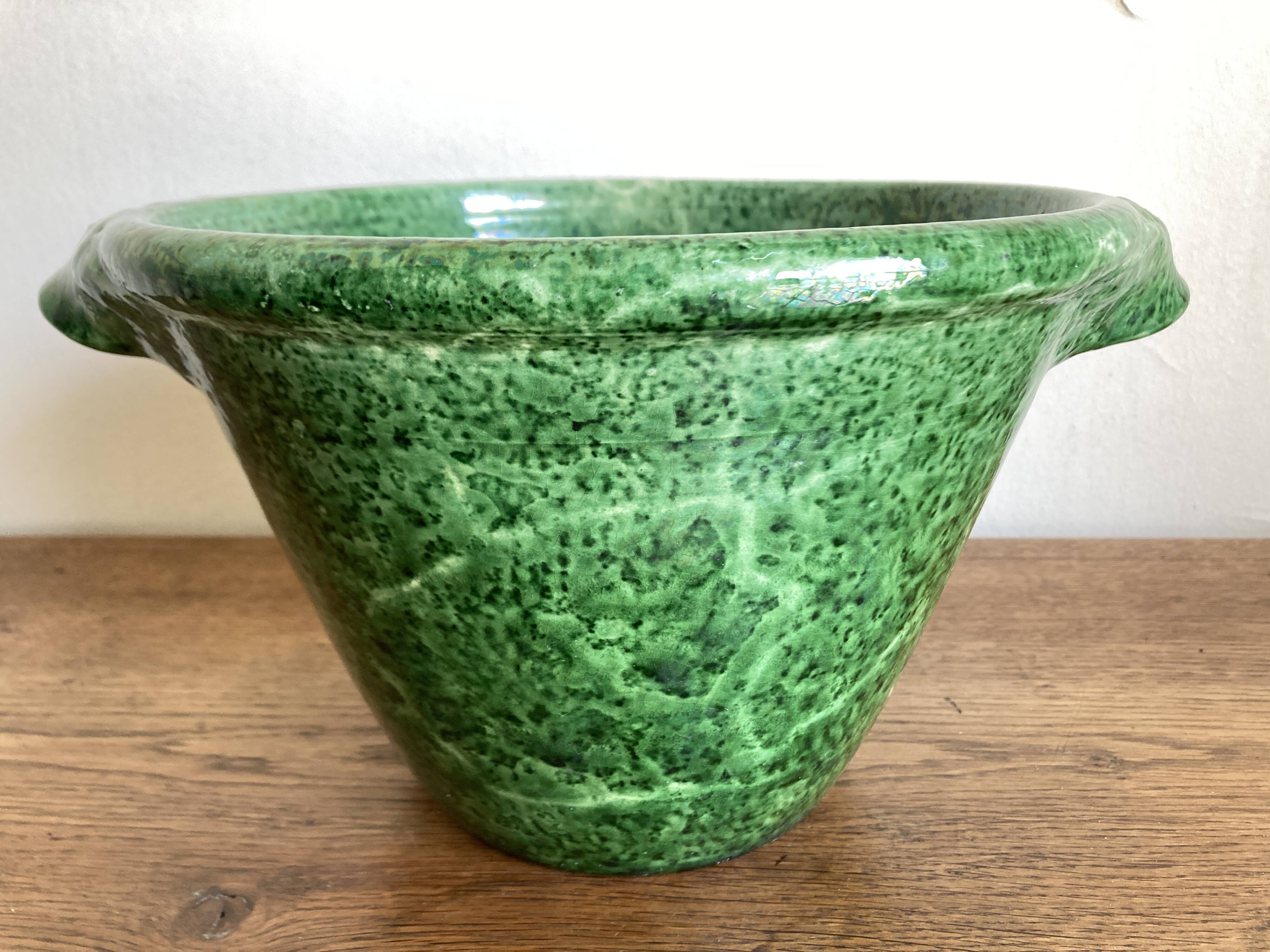 XXL solid earthenware salad bowl by Foucard Jourdan 1960