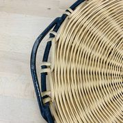 50s metal rattan tray