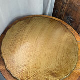 Round painted wooden platter
