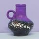 Un vase vintage Fatlava Walter Becht aux reflets violets et bronze