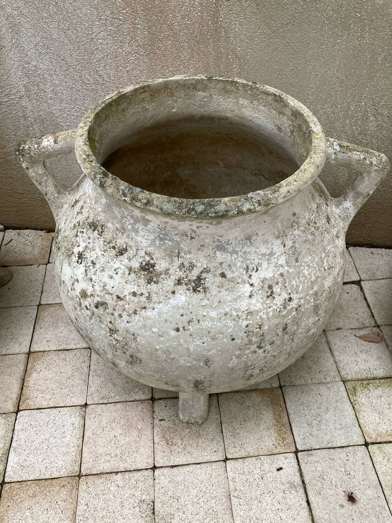 Jardinière marmite,  fibrociment 60’S