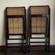 Paire de chaises pliantes cannées 1960