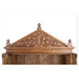 Grande armoire vitrée à 8 tiroirs en bois