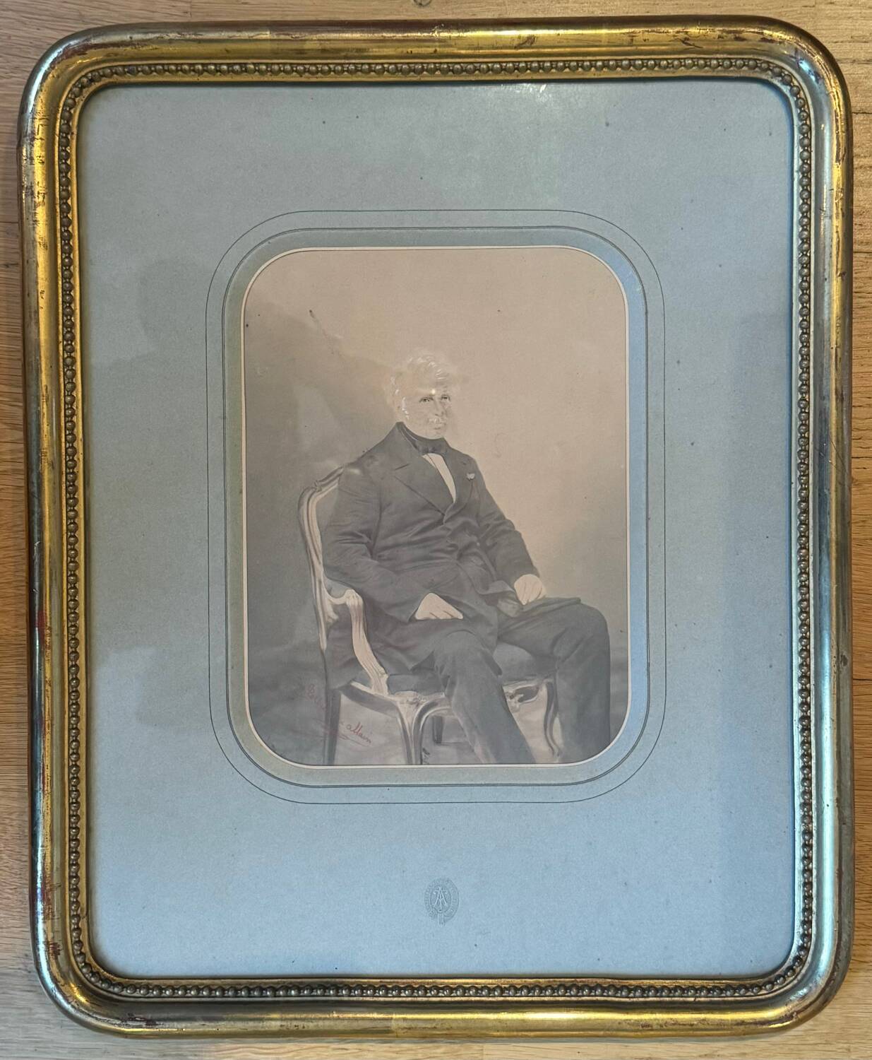 Old photograph, signed, circa 1860
