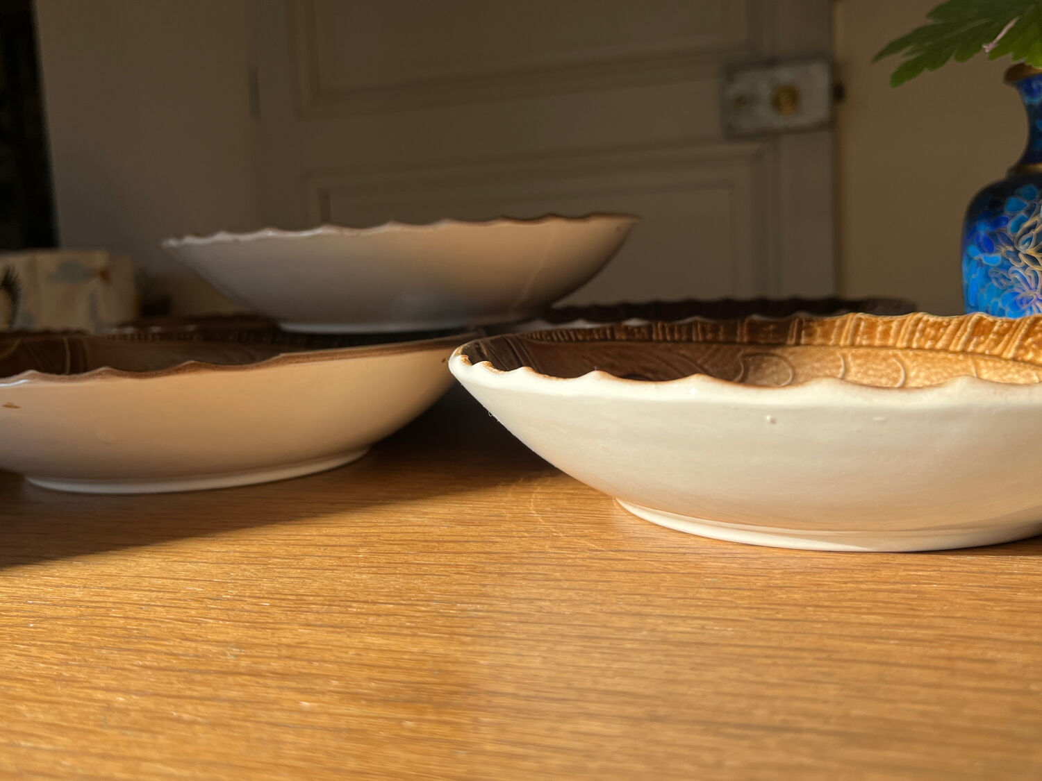 Assiettes creuses faïence - poisson