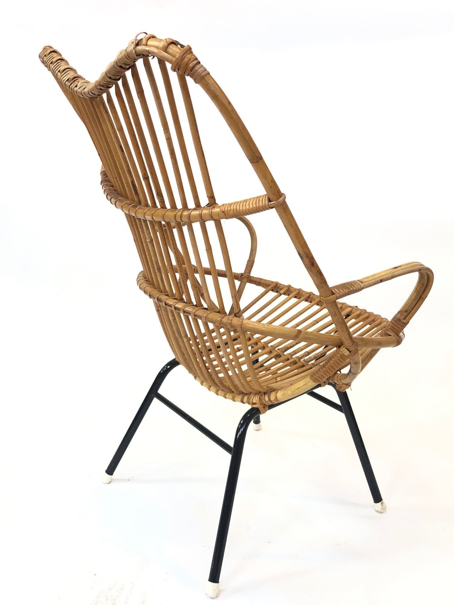 Rattan armchair by Rohe Noordwolde, 1960, Netherlands