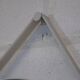 HAY mirror Ø70 cm with strap, putty-finish metal frame, minimalist Scandinavian style
