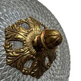 Ceiling light in glass and gold metal