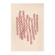 Abstract painting on paper, dark red illustration signed Eawy.