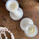 Pair of opaline candlesticks