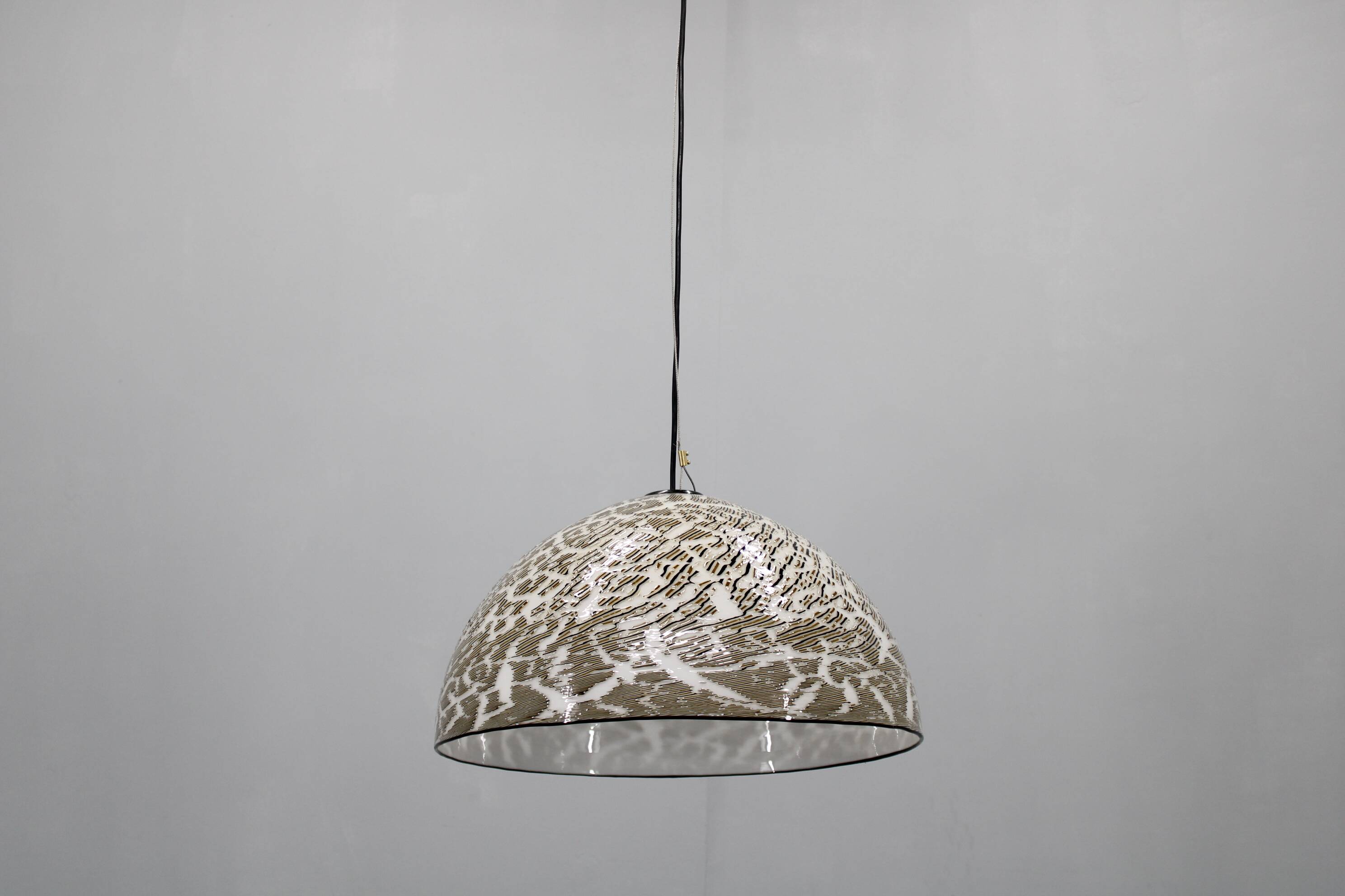 1970s Italian Glass Pendant Light