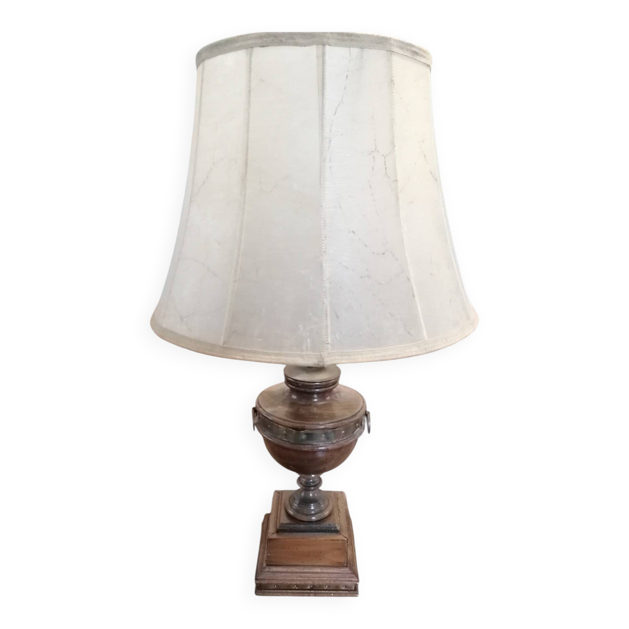 Lampe amphore en bois massif - Style 1er empire.