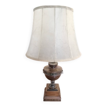 Lampe amphore en bois massif - Style 1er empire.