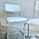 Set of 4 vintage design chairs in chrome & boucle fabric – 1970s