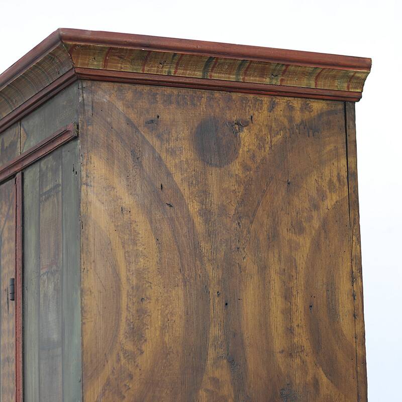 Painted Folk Art Bridal Cupboard