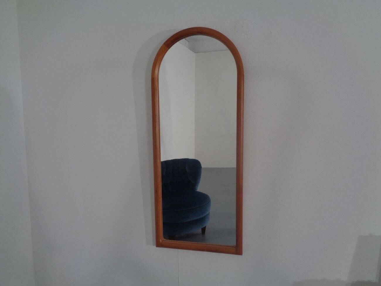 Large Cathedral Teak Mirror by Kai Kristiansen for Vildbjerg Møbelfabrik, 1960s