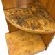 Art Deco corner shelf in French walnut, 1950.