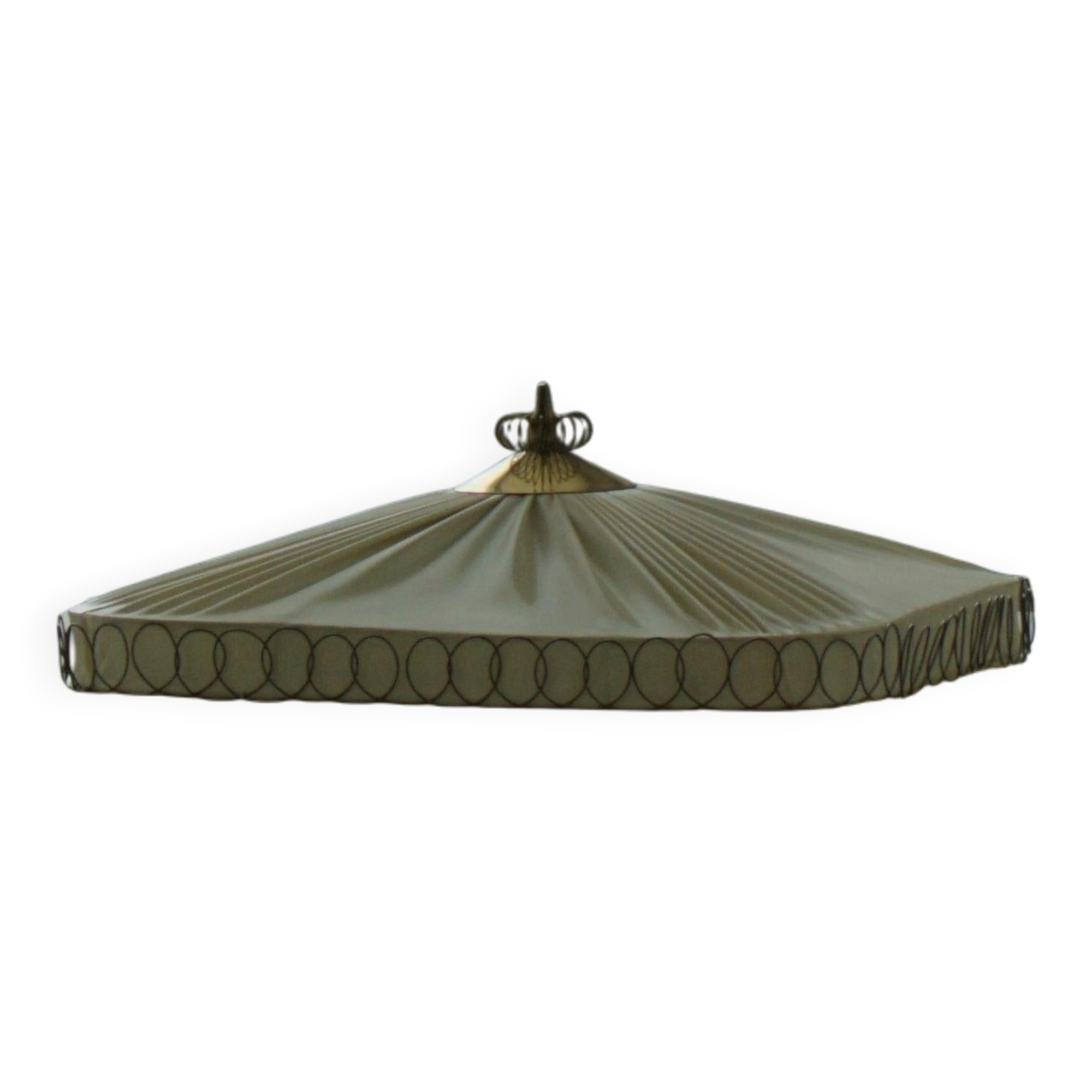 Swedish mid-century ceiling lamp with brass details, 1950s.