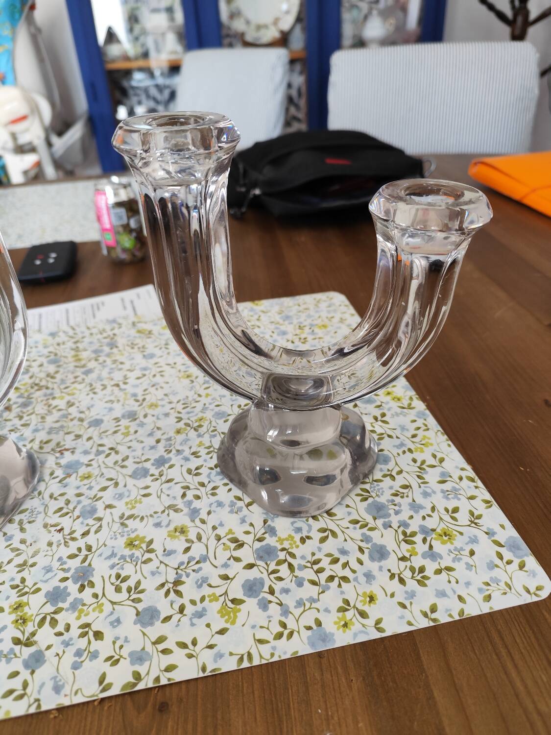 Crystal candle holders