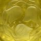 Rare Art Deco salad bowl by André Hunebelle in yellow molded pressed glass