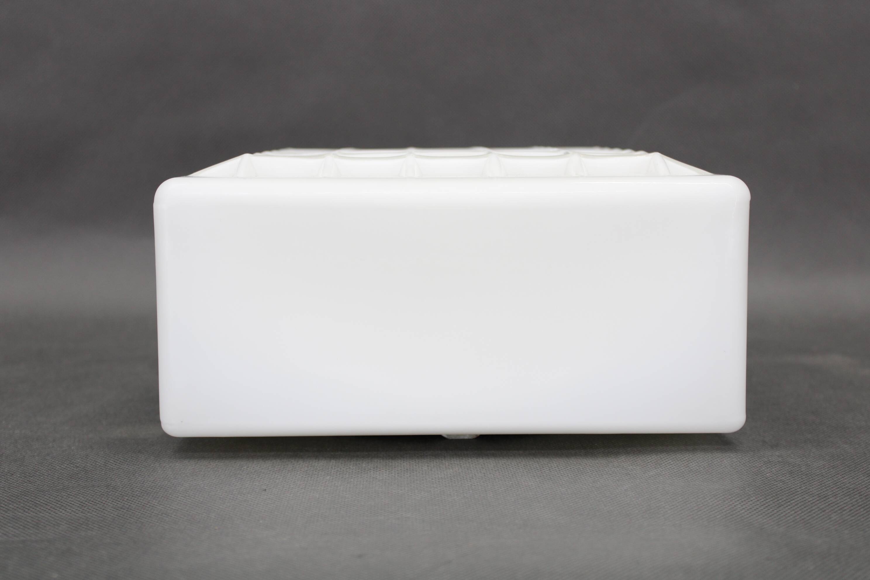 1970s Milky Glass Square Ceiling Light, Czechoslovakia