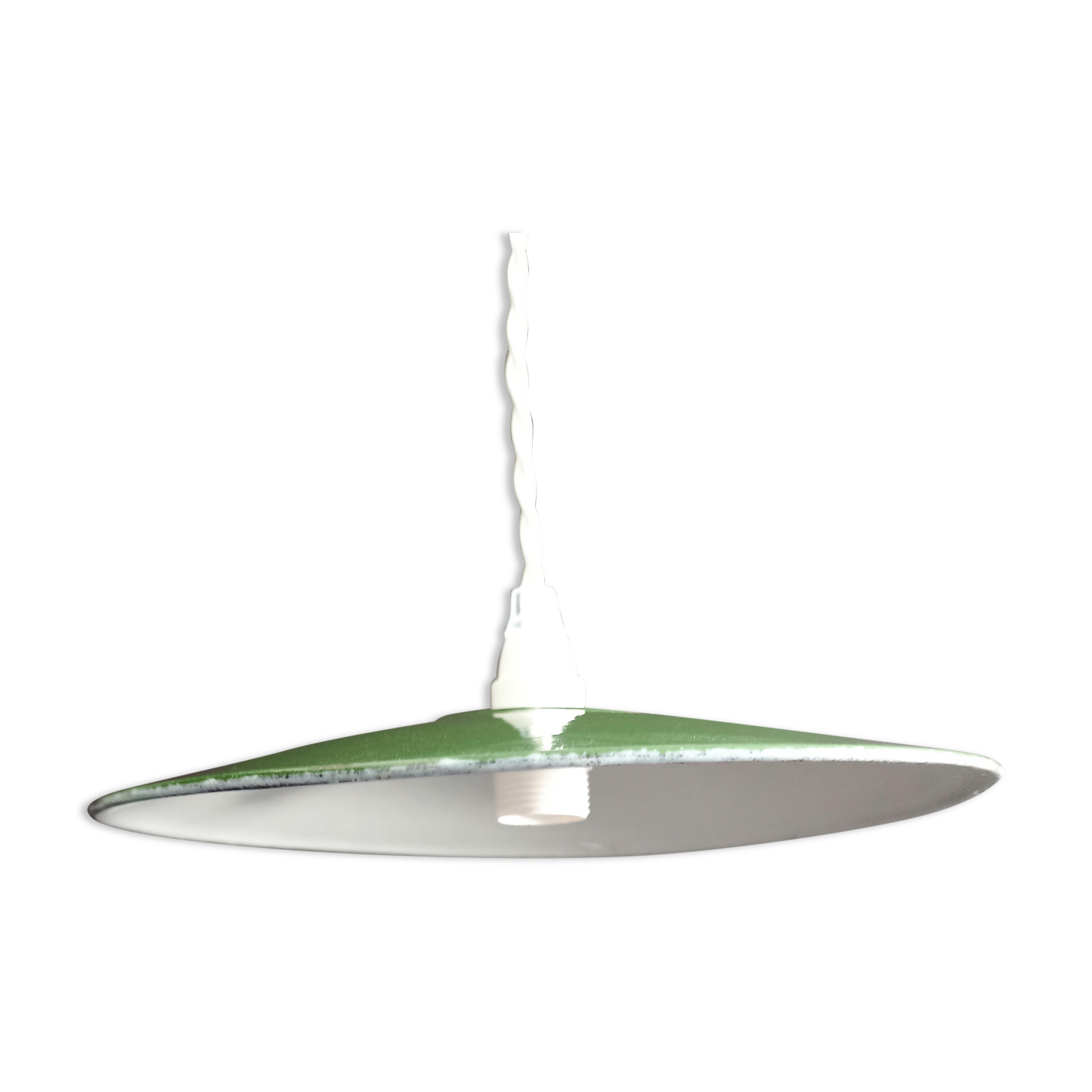 Industrial suspension bowl in enamelled sheet metal