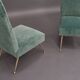 Set of Italian velvet side chairs by Gigi Radice for Minotti, 1950s
