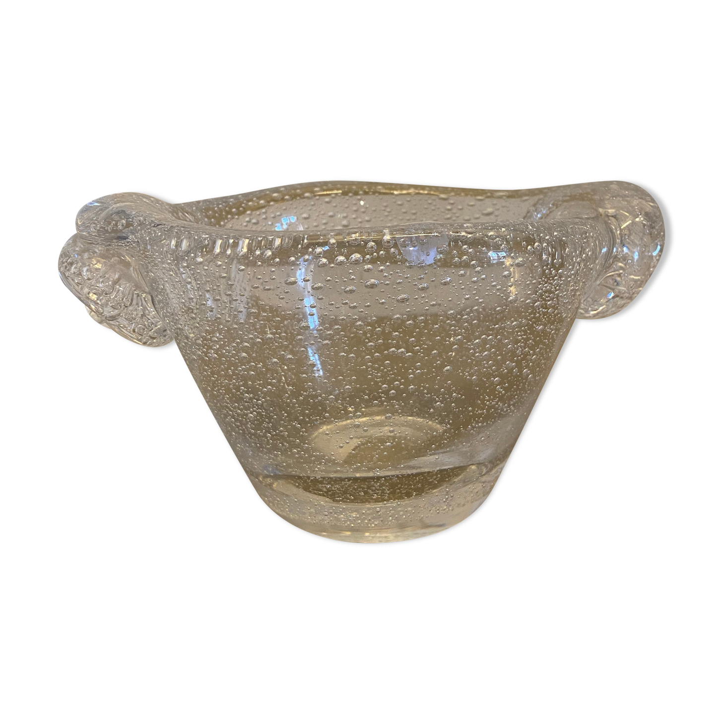 Coupe en verre bulle Daum