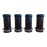 Series of 4 bar stools 50-60s