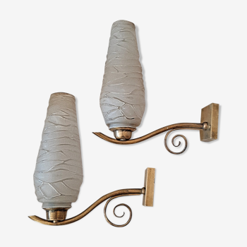 Paire d'appliques Mid Century Modern