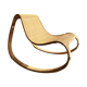 Gunghult rocking rattan armchair by James Irvine, published in 2002 by Ikea