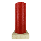 Red stone and fibreglass lamp, vintage