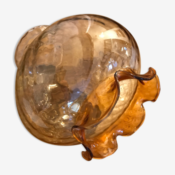 Globe de suspension art déco en verre